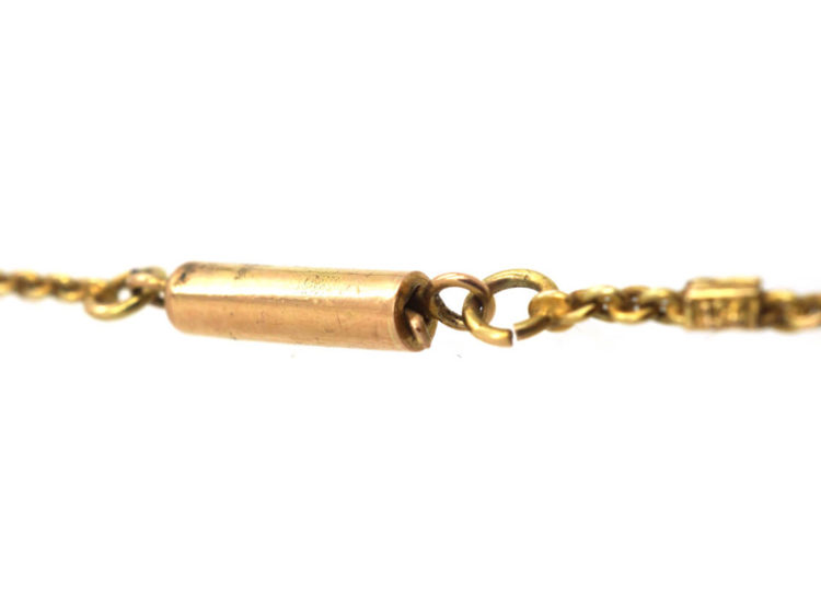 Edwardian 9ct Gold & Natural Pearls Chain