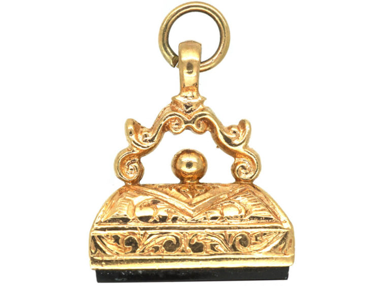 9ct Gold Seal with Black Onyx Base