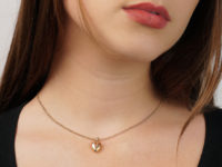 Edwardian 9ct Gold Heart Shaped Pendant