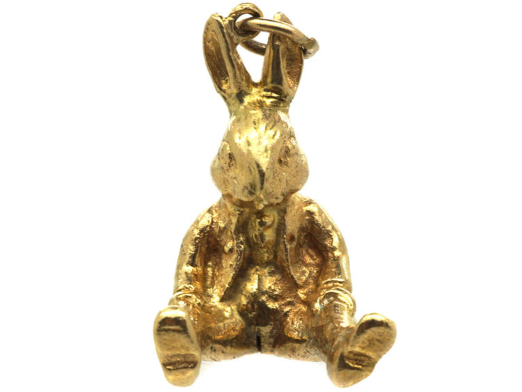 9ct Gold Seated Hare Charm