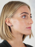 18ct White Gold, Emerald & Diamond Cluster Earrings