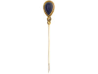Victorian 15ct Gold & Lapis Lazuli Snake Tie Pin