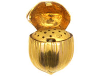 French 18ct Gold Vinaigrette Hazelnut Pendant
