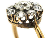 Edwardian 18ct Gold & Diamond Cluster Ring