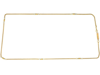 Edwardian 9ct Gold & Natural Pearls Chain
