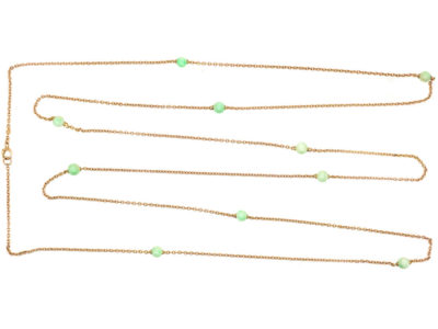 Art Deco 9ct Gold & Jade Chain
