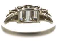 Art Deco Platinum & Five Stone Baguette Diamond Ring