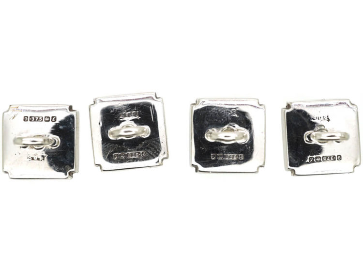9ct White Gold & Diamond Dress Set in Original Case