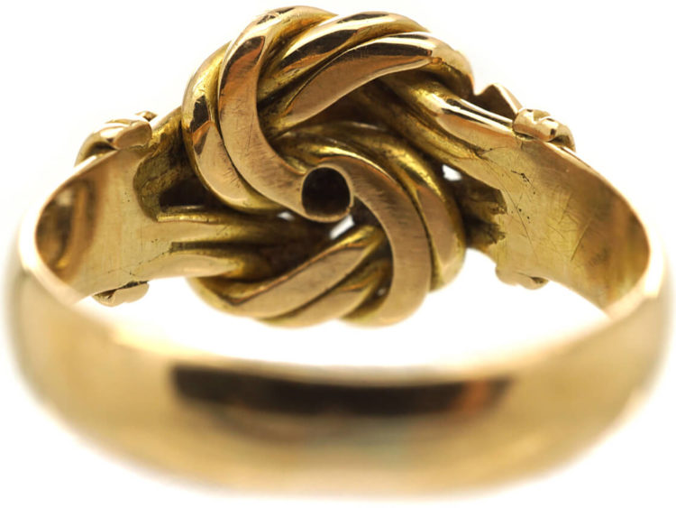 18ct Gold Lover's Knot Ring set with Diamonds