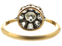 Edwardian 18ct Gold & Diamond Cluster Ring