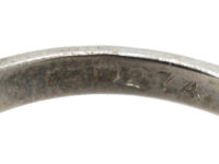 Diamond Single Stone Diamond Ring with Diamonds on Either Side
