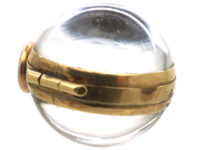 Victorian 9ct Gold & Rock Crystal Round Locket