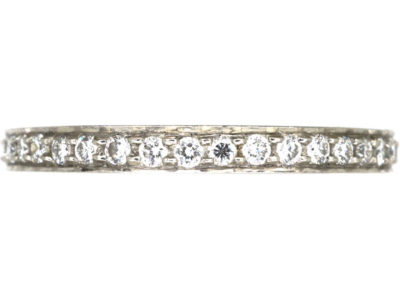 Narrow Platinum & Diamond Eternity Ring