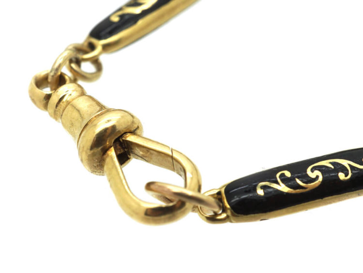 Victorian 18ct Gold & Black Enamel Chain