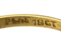 Art Deco 18ct Gold & Platinum, Diamond Solitaire Ring with Diamond Set Shoulders