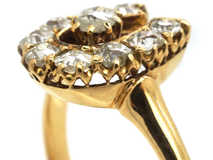 Victorian 18ct Gold & Diamond Horseshoe Ring