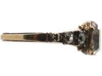 Georgian Gold Stuart Crystal Ring with Gold Thread Detail