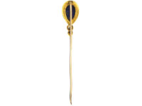 Victorian 15ct Gold & Lapis Lazuli Snake Tie Pin