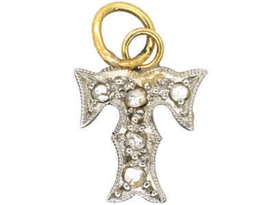 Tiny T Diamond Set Charm