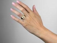 9ct Gold Signet Ring with an Owl Intaglio