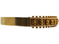 Victorian 15ct Gold Bangle with Flower Motifs