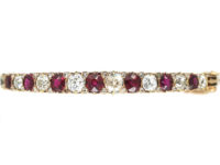 Victorian 15ct Gold, Ruby & Diamond Bangle