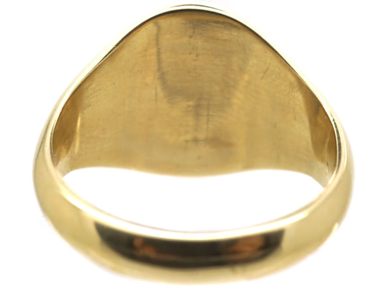 9ct Gold Signet Ring with an Owl Intaglio