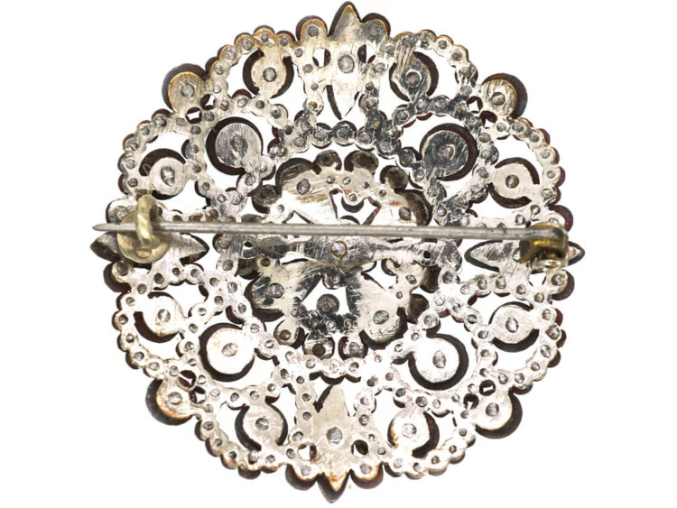 Georgian Cut Steel Brooch