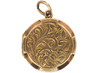 Edwardian 9ct Back & Front Round Locket