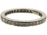 Narrow Platinum & Diamond Eternity Ring