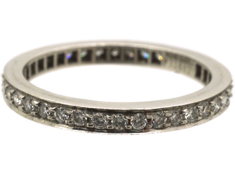 Narrow Platinum & Diamond Eternity Ring