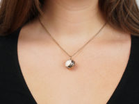 Victorian 9ct Gold & Rock Crystal Round Locket