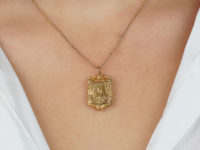Edwardian 9ct Back & Front Locket with Swallow Detail
