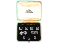 9ct White Gold & Diamond Dress Set in Original Case