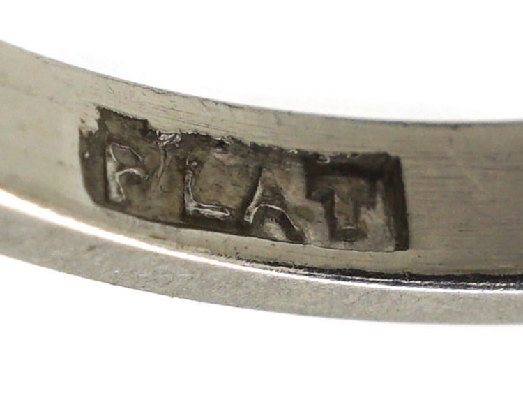 Art Deco Platinum & Five Stone Baguette Diamond Ring