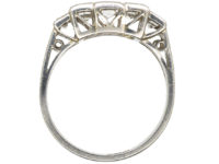 Art Deco Platinum & Five Stone Baguette Diamond Ring