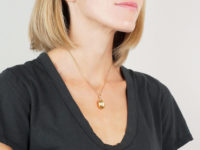 French 18ct Gold Vinaigrette Hazelnut Pendant