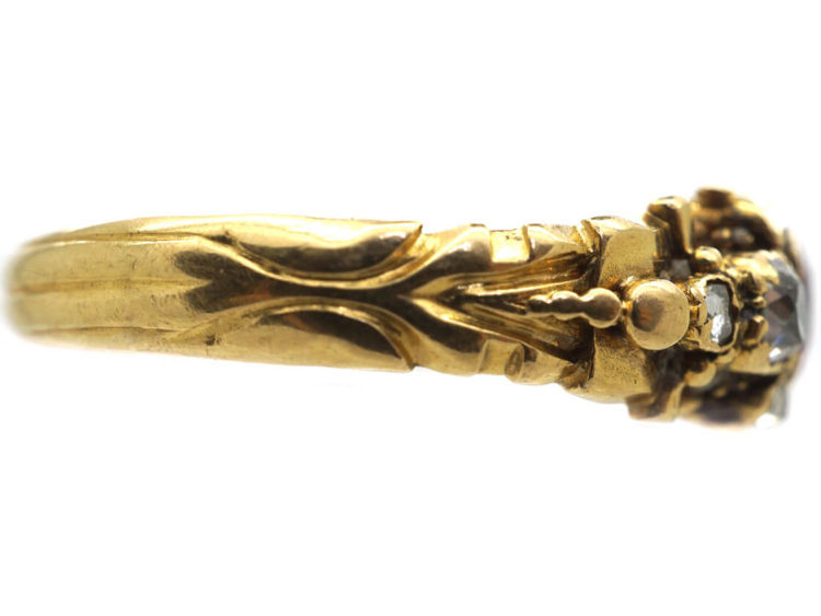 Georgian 18ct Gold, Ruby & Diamond Ring