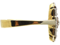 Art Deco 18ct White & Yellow Gold & Diamond Geometric Ring