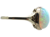 Art Deco Platinum & Opal Ring