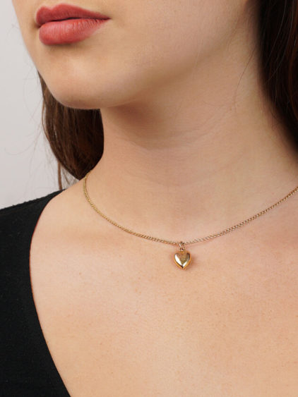 Edwardian 9ct Gold Heart Shaped Pendant