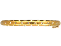 Edwardian 18ct Gold & Rose Diamond Bangle