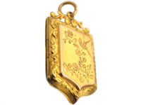 Edwardian 9ct Back & Front Locket with Swallow Detail