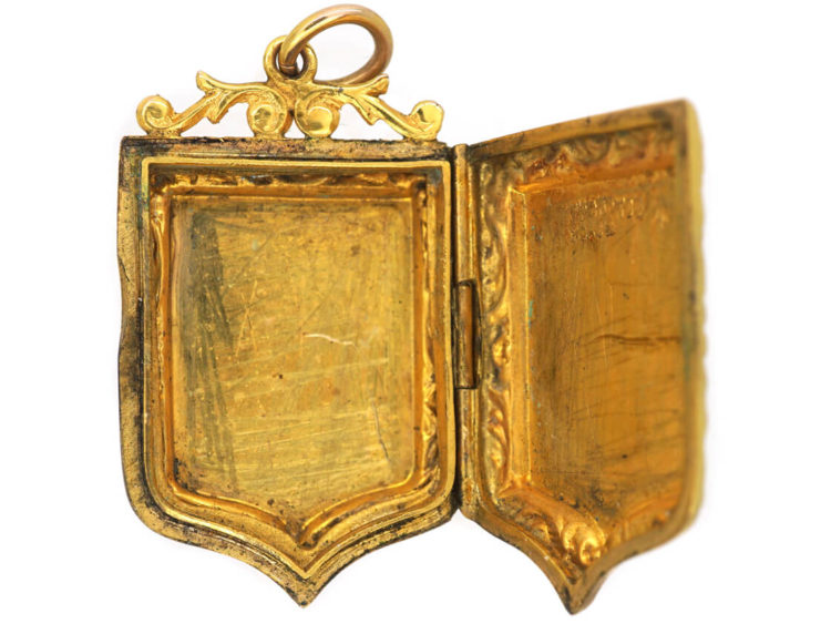 Edwardian 9ct Back & Front Locket with Swallow Detail