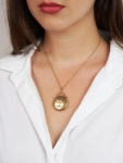 Art Nouveau 18ct Gold Locket with Eagle's Head & Leaf Motif