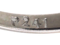 Art Deco Platinum Diamond Solitaire Ring with Diamond Set Shoulders