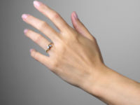 Edwardian 18ct Gold ​& Platinum, Two Stone Diamond Crossover Ring