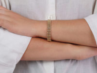 Edwardian 15ct Gold Woven Design Bracelet