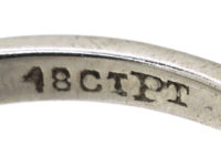 Edwardian 18ct White Gold & Platinum Two Diamond Twist Ring
