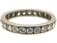 Art Deco 18ct White Gold & Diamond Eternity Ring